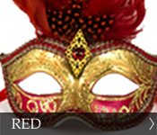 Venetian Masquerade Mask Color Red